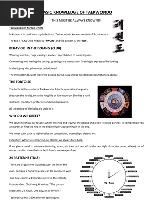 Basic Knowledge of Taekwondo
