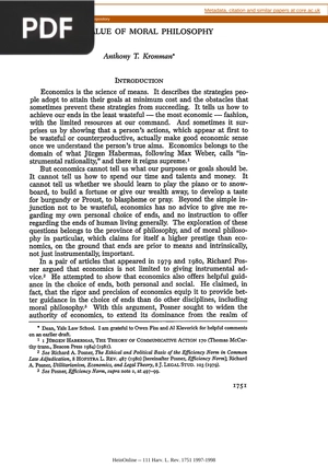 The Value of Moral Philosophy