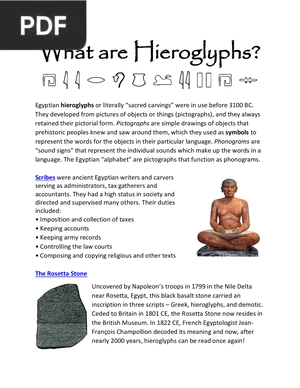 What are Hieroglyphs (Article)