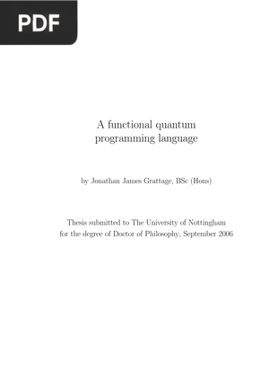 A functional quantum programming language