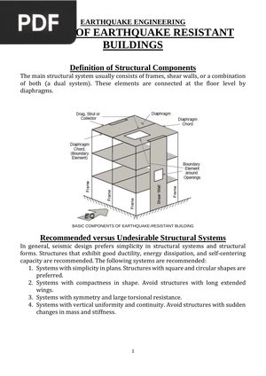 Earthquake resistant design of structures (Presentation)
