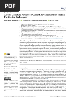 A Mini Literature Review on Current Advancements in Protein Purification Techniques