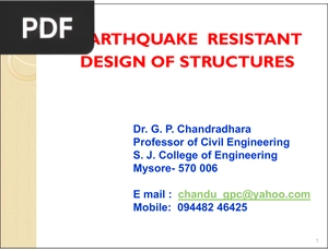 Design of earthquake resistant buildings