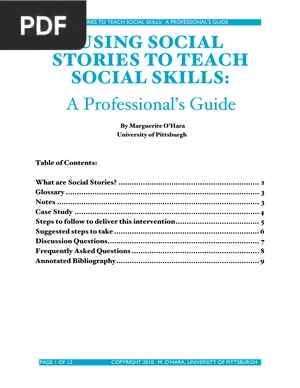 Using Social Stories To Teach Social Skills