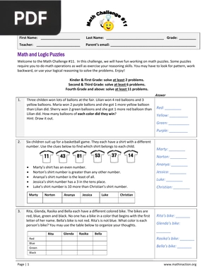 Math and Logic Puzzles