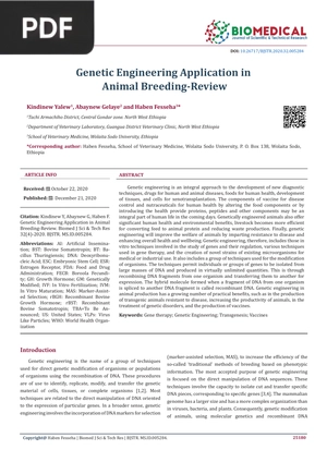 Genetic Engineering Application in  Animal Breeding-Review (Article)