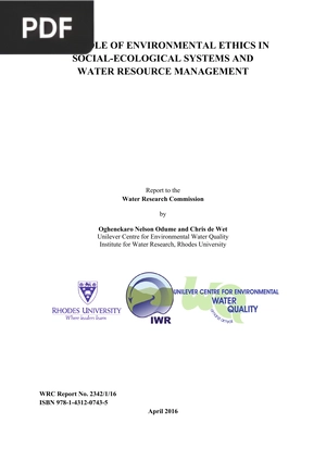 The Role of Environmental Ethics in Social-Ecological Systems and Water Resource Management