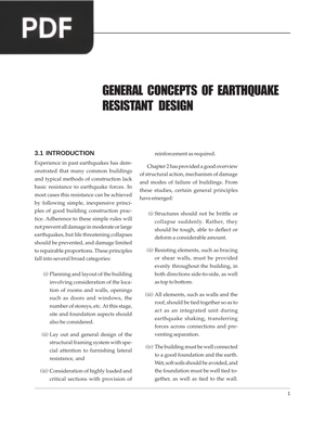 General concepts of earthquake resistant design (Article)