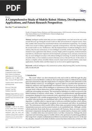 A Comprehensive Study of Mobile Robot: History, Developments, Applications, and Future Research Perspectives
