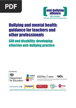 Bullying and Mental Health Guidance for Teachers and Other Professionals
