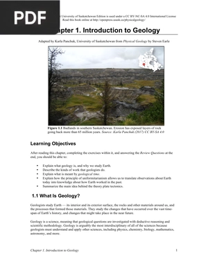 Chapter 1 Introduction to Geology