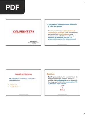 Colorimetry (Article)
