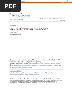 Exploring Hydrotherapy with Autism