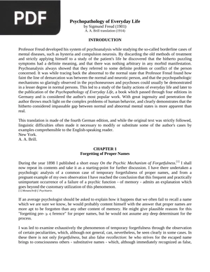 Psychopathology of Everyday Life