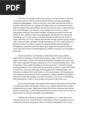 The Visual Arts (Article)