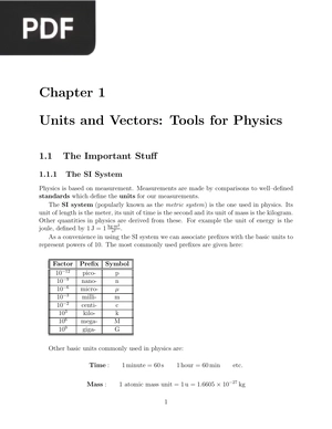 Units and Vectors: Tools for Physics