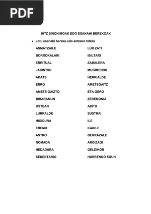 Match words with the same meaning