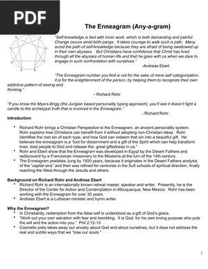 The Enneagram (Any-a-gram)