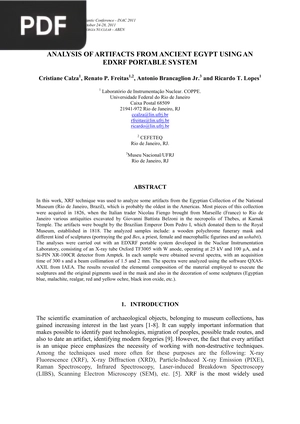 Analysis Of Artifacts From Ancient Egypt Using An Edxrf Portable System