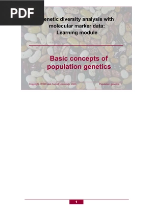 Basic Concepts of Population Genetics (Presentation)