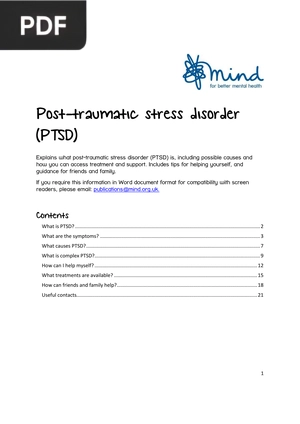 Post-traumatic stress disorder (PTSD)