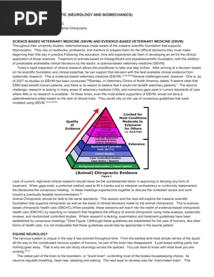 Sciences Of Chiropractic (Neurology And Biomechanics) (Article)