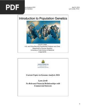Introduction to Population Genetics (Presentation)