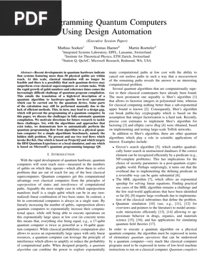 Programming Quantum Computers Using Design Automation