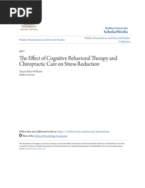 The Effect of Cognitive Behavioral Therapy and Chiropractic Care on Stress Reduction