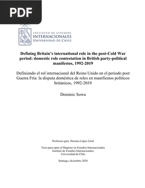 Defining Britain’s international role in the post-Cold War period