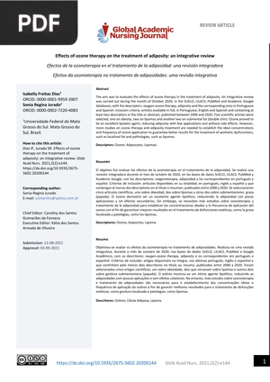 Effects of ozone therapy on the treatment of adiposity - an integrative review (Article)