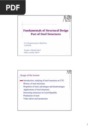 Fundamentals of Structural Design Part of Steel Structures