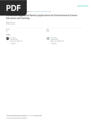 Virtual and Augmented Reality Applications for Environmental Science Education and Training
