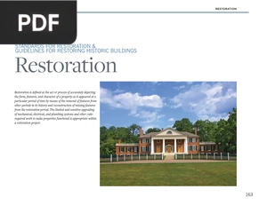Standards for restoration and guidelines for restoring historic buildings