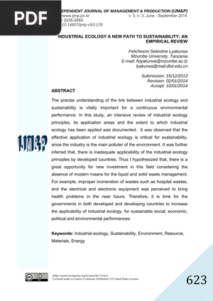 Industrial Ecology a New Path to Sustainability: An Empirical Review