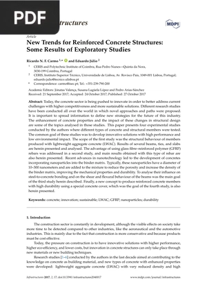 New Trends for Reinforced Concrete Structures - Some Results of Exploratory Studies