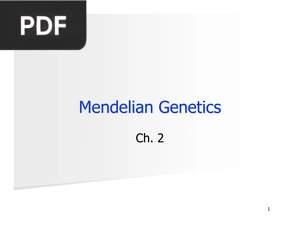 Mendelian Genetics (Presentation)