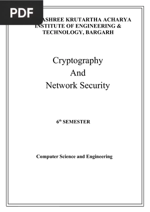 Cryptography And Network Security
