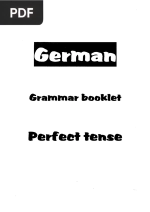 German Perfect Tense Grammar Exercises