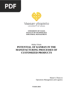 Potential of kanban in the manufacturing processes of customized products