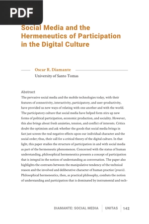 Social Media and the Hermeneutics of Participation in the Digital Culture