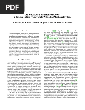 Autonomous Surveillance Robots