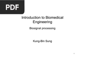 Introduction to Biomedical Engineering - Biosignal processing (Presentation)