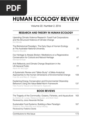 Research and Theory in Human Ecology Review