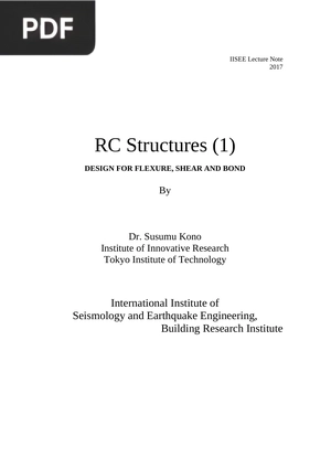 The Performance Based Design of Reinforced Concrete Structures