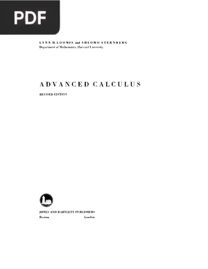 Advanced Calculus