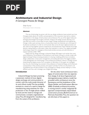 Architecture and Industrial Design