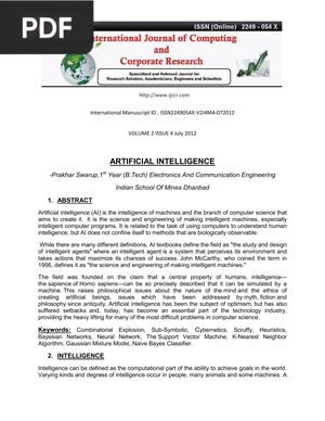 Artificial Intelligence