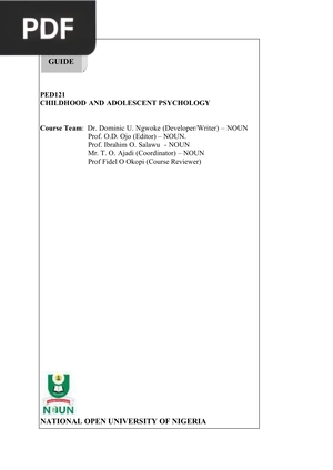 Childhood And Adolescent Psychology