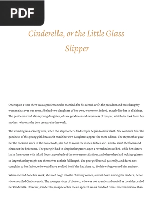 Cinderella or the Little Glass